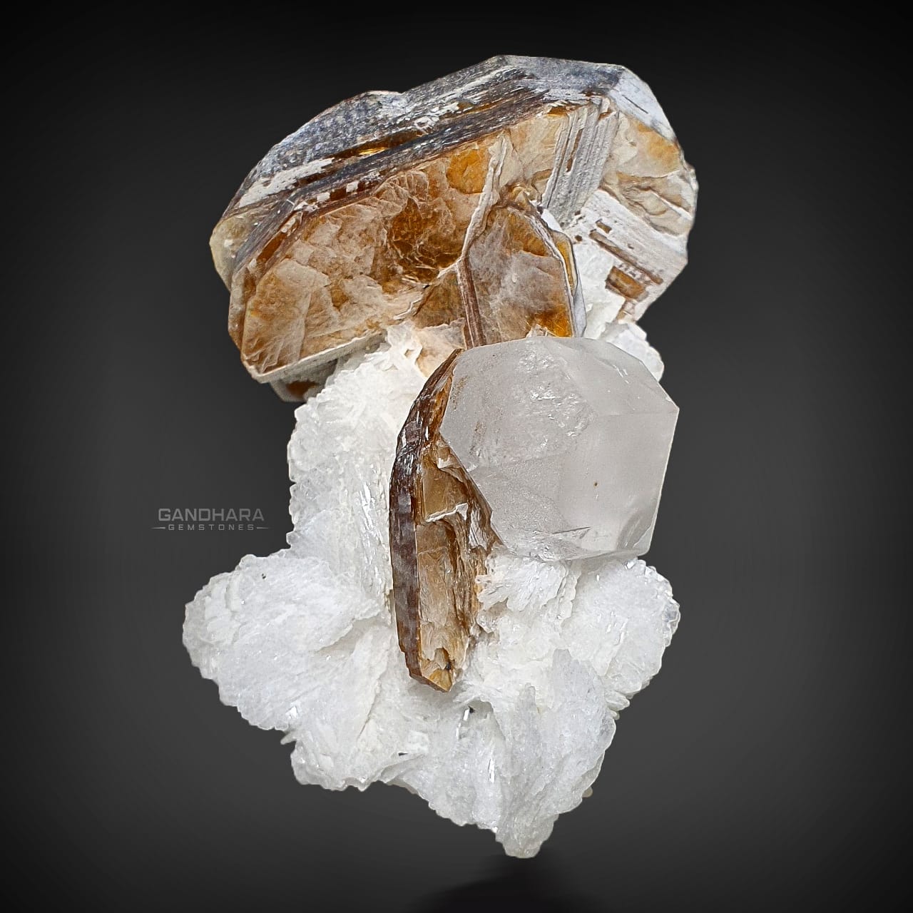 45 Grams Muscovite Crystals Specimen on Cleavelandite