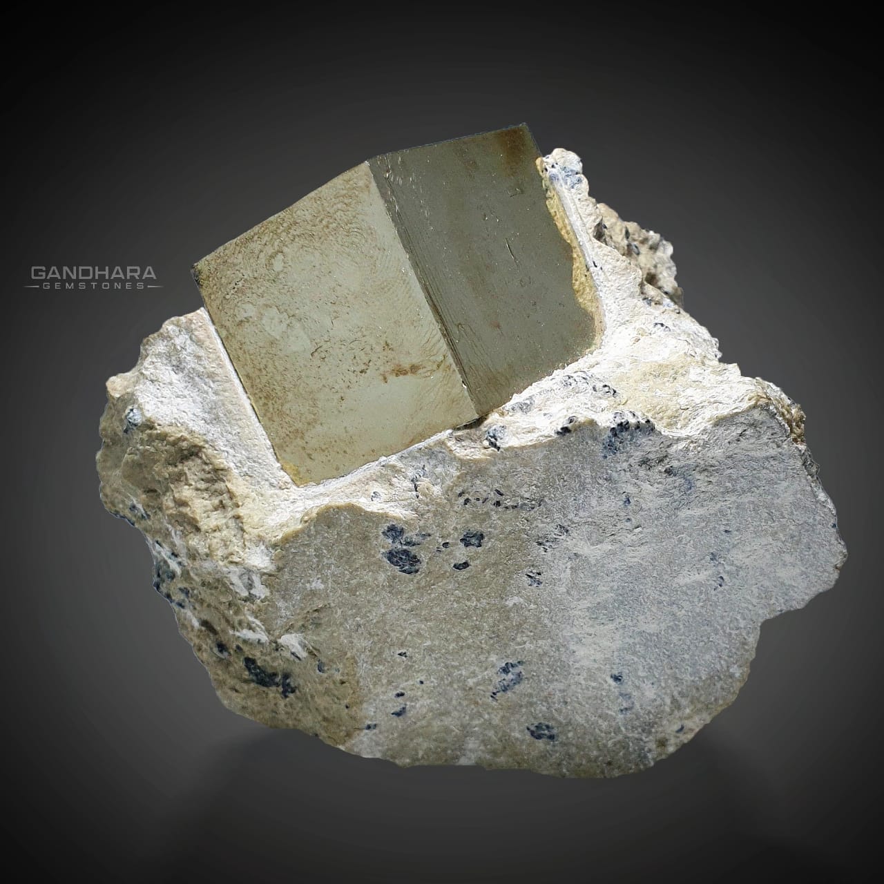 Buy 306 Grams Perfect Pyrite Cube on Marl Matrix Specimen