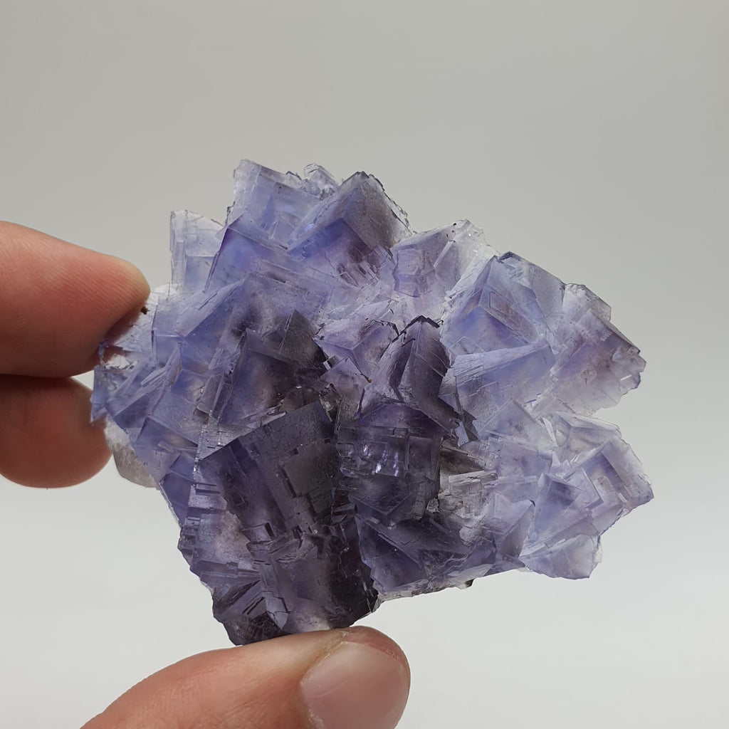 Purple Glassy Fluorite With Blue Color Zoning