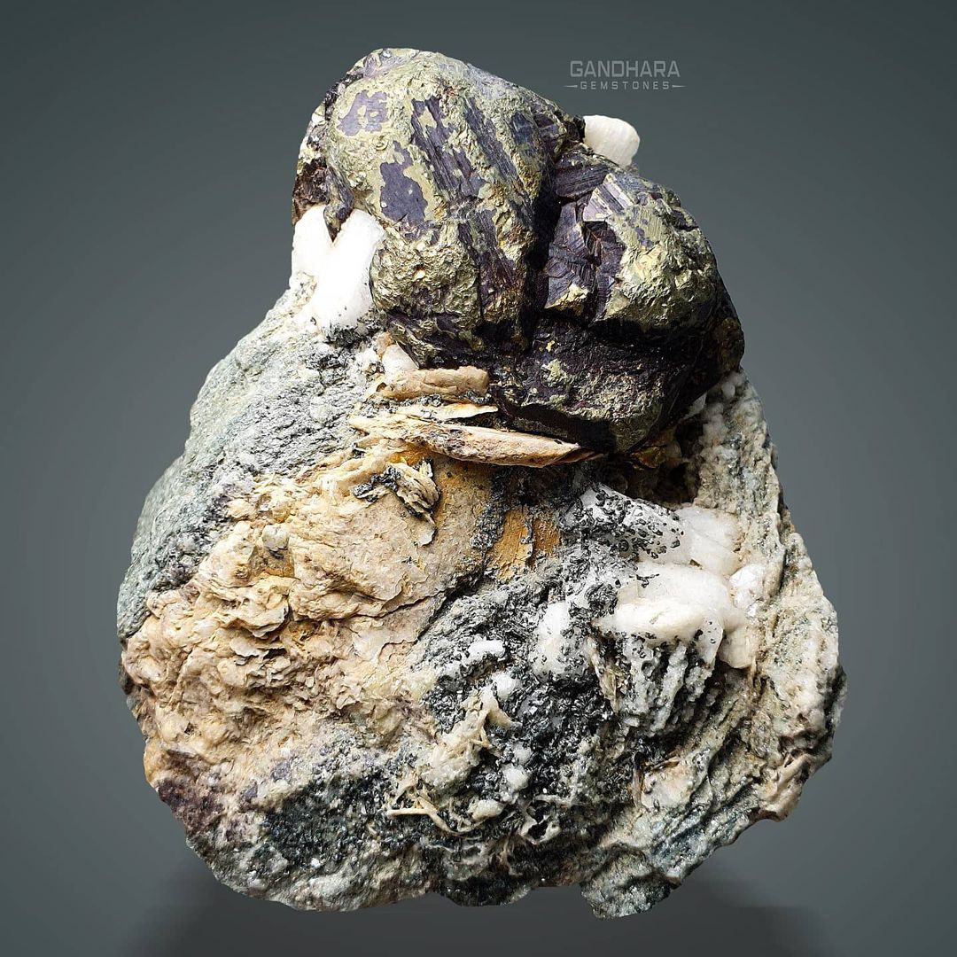 122 Grams Pyrite on Matrix with Calcite and Albite