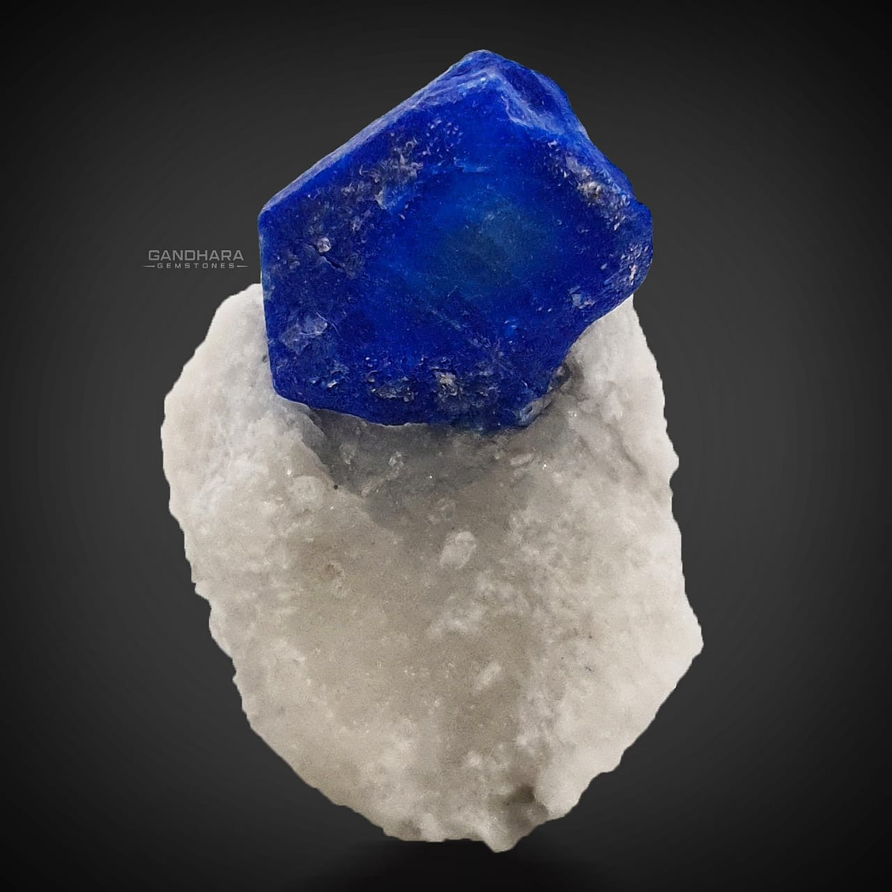 24 grams Royal Blue Lazurite Crystal on Calcite Matrix
