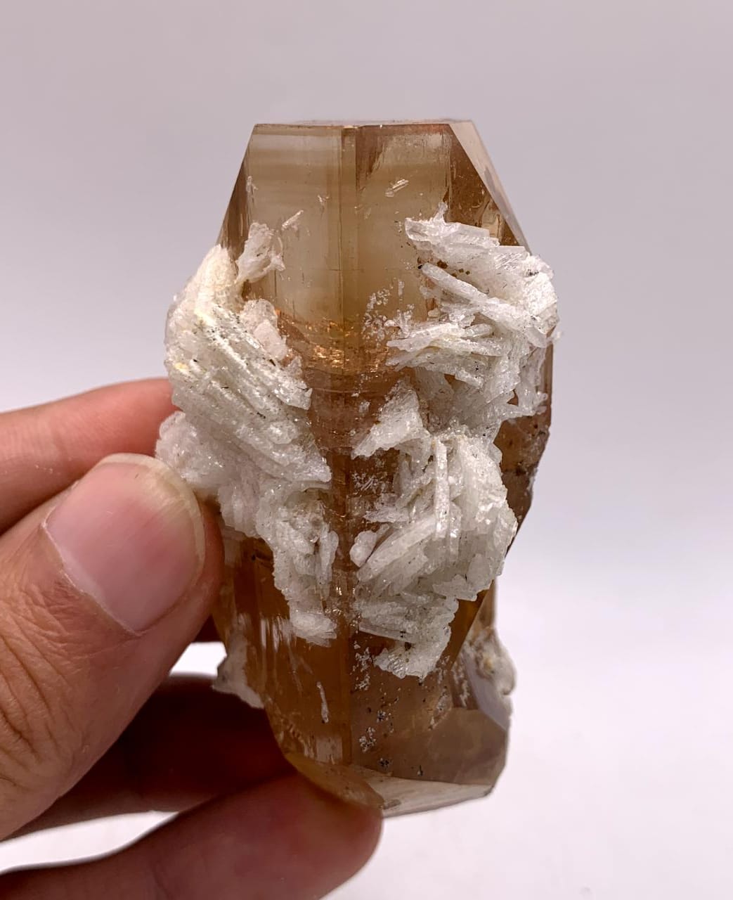 Saturated Color Gem Topaz With White Cleavelandite