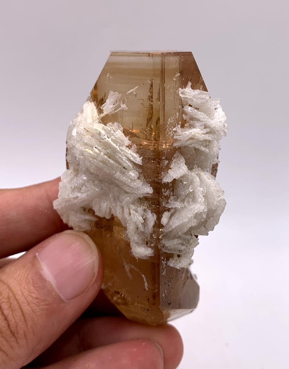 Saturated Color Gem Topaz With White Cleavelandite