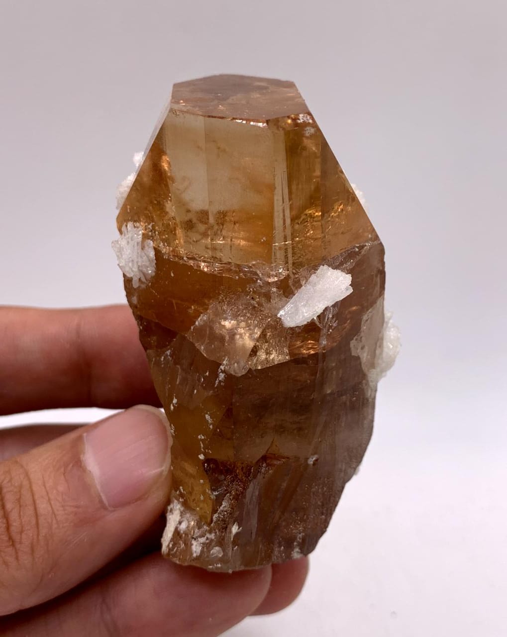 Saturated Color Gem Topaz With White Cleavelandite