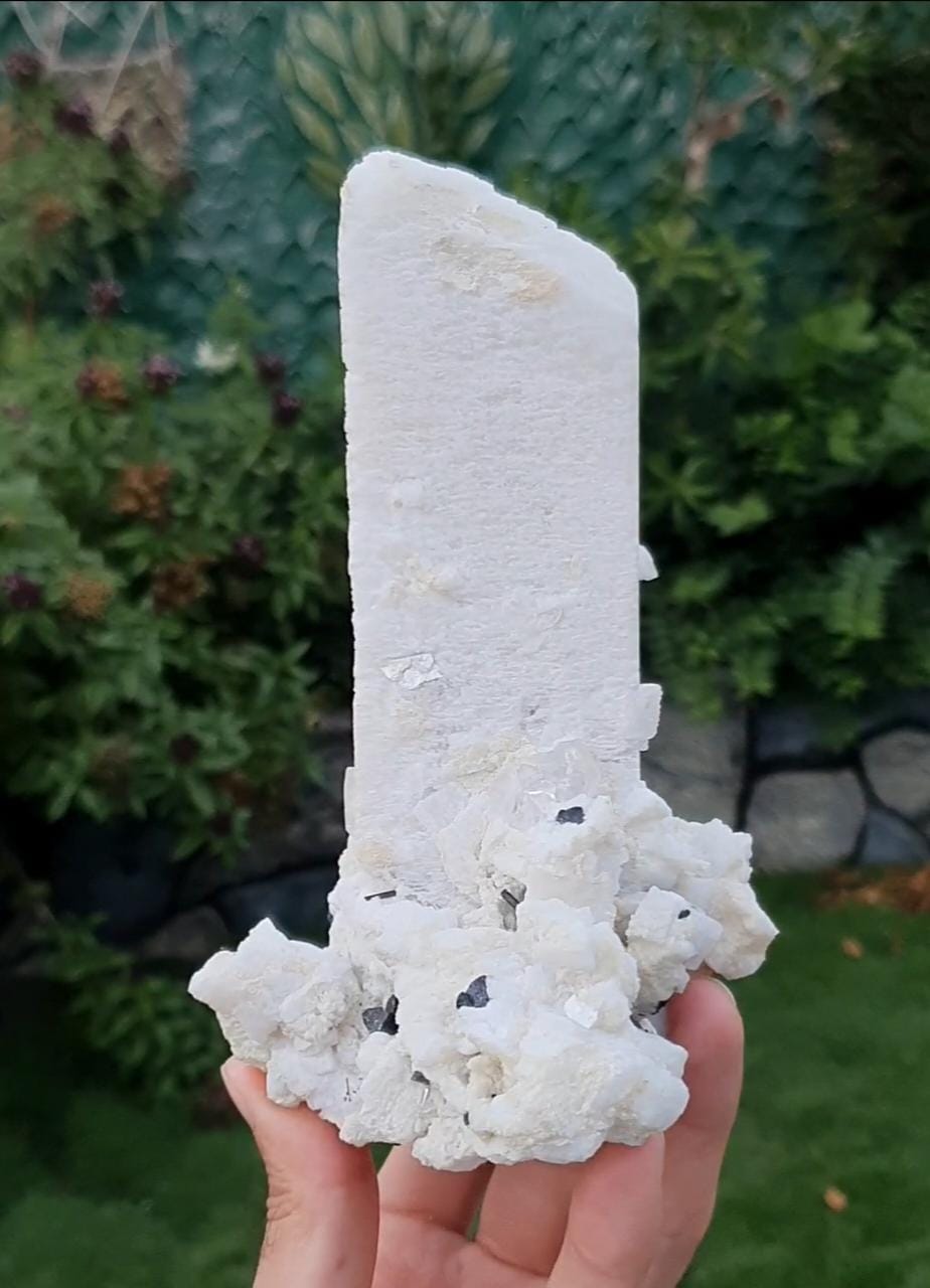 Sculptural And Attractive Piece Of Microcline Feldspar On Cleavelandite With Schorl