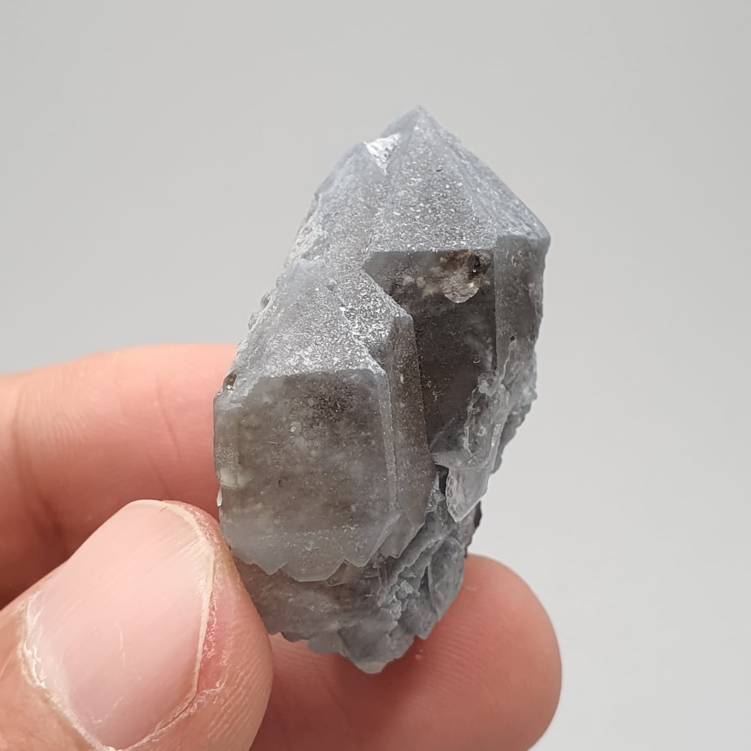 Sculptural Blue Quartz With Pointed Termination