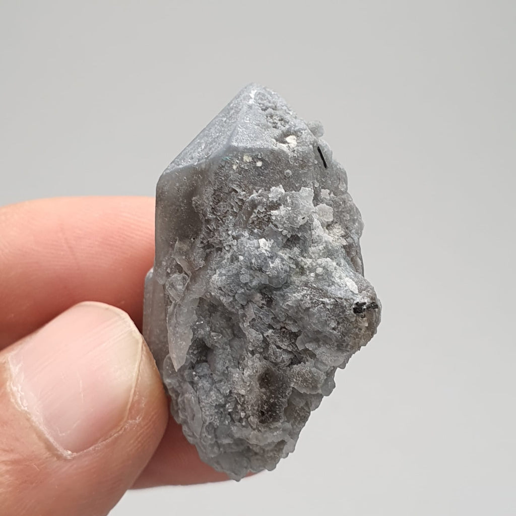 Sculptural Blue Quartz With Pointed Termination