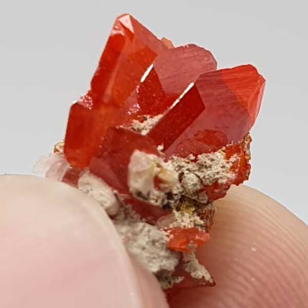 Sculptural Cherry Red Wulfenite On Matrix