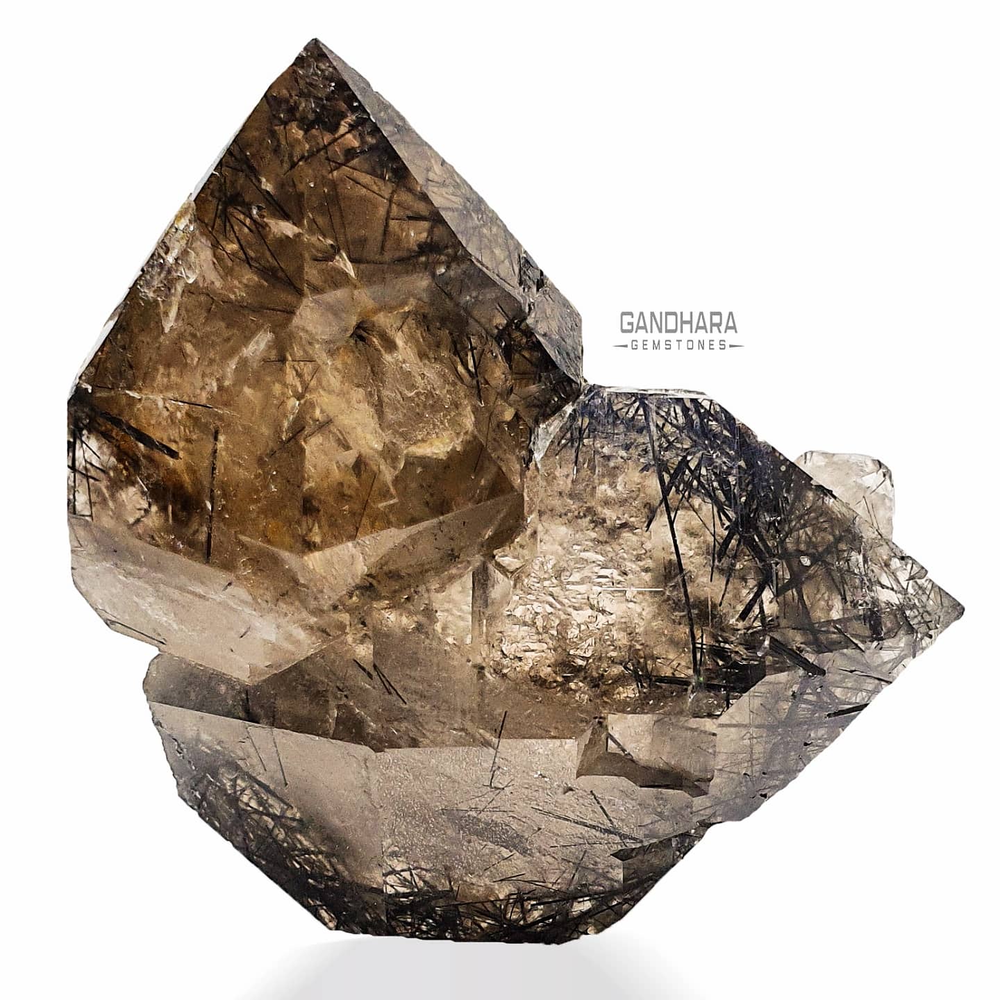 107 Grams Smoky Quartz with Manganese Riebeckite Rutile Inclusion