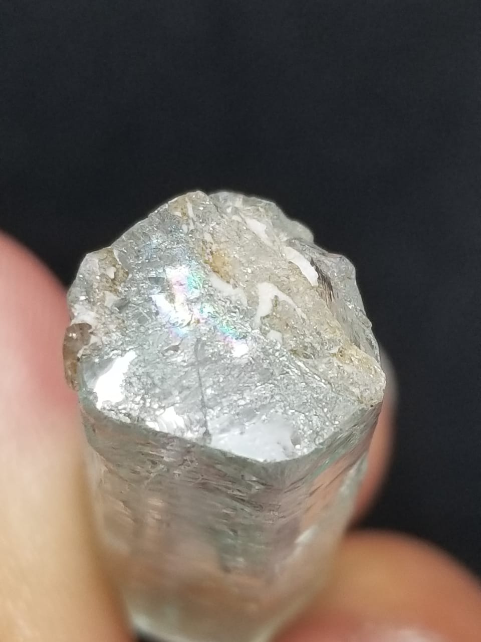 9.85 Gram Natural Etched Aquamarine Crystal with Unusual Bullet Termination