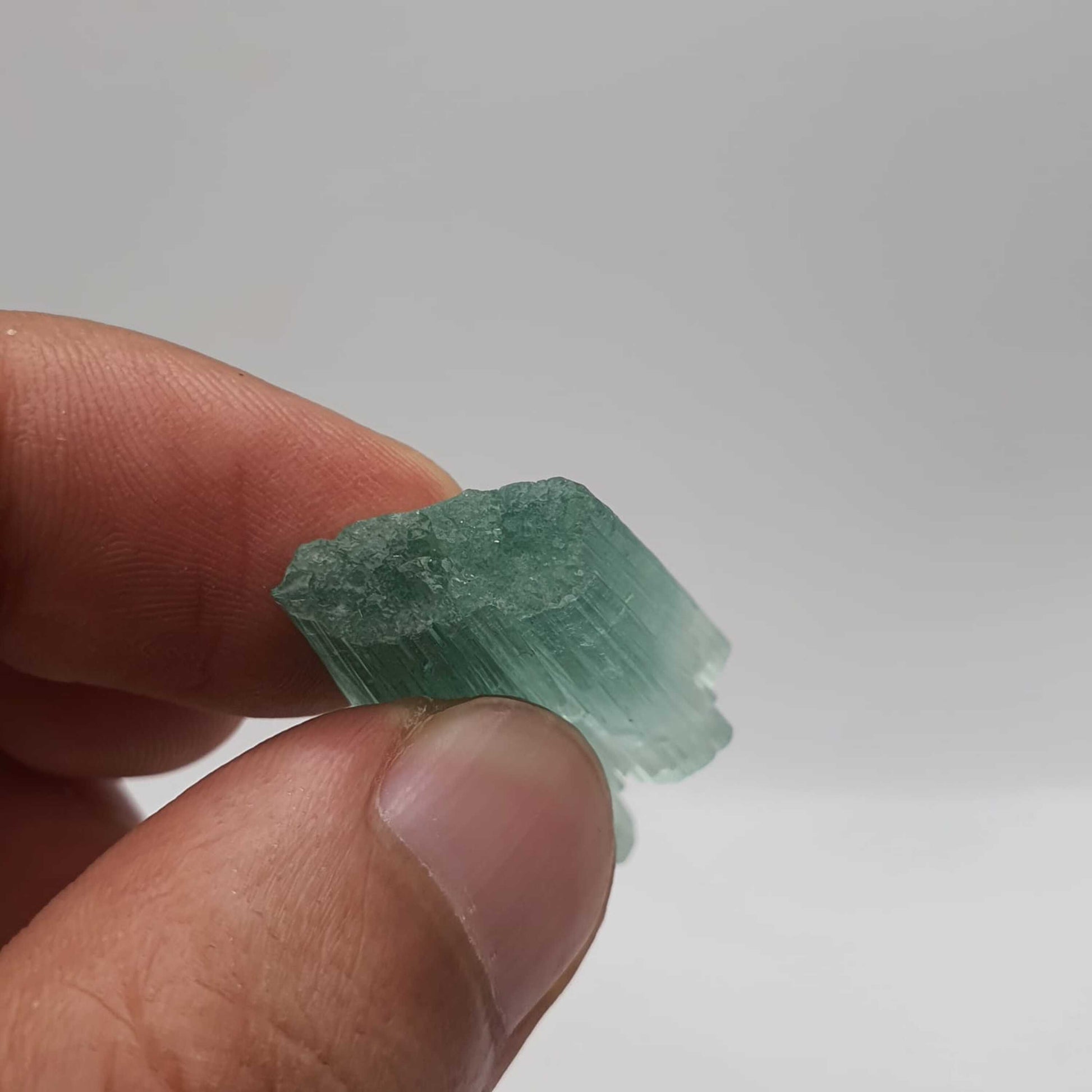 Lovely Seafoam Blue Tourmaline Cluster With Quartz