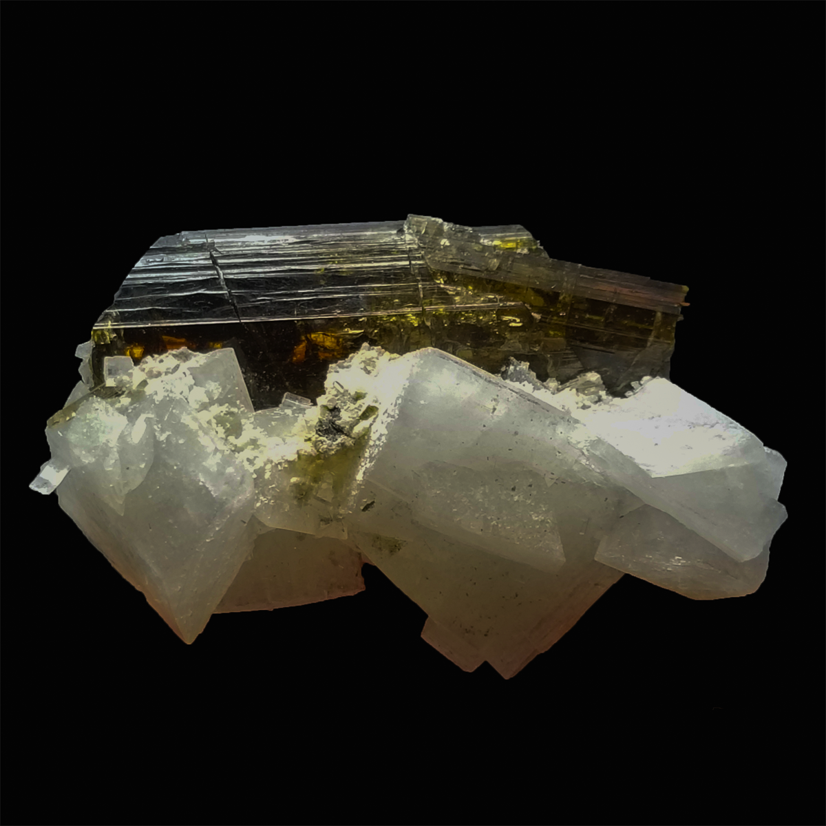 20 Grams Perfect combination of gemmy Axinite crystal with white Adularia