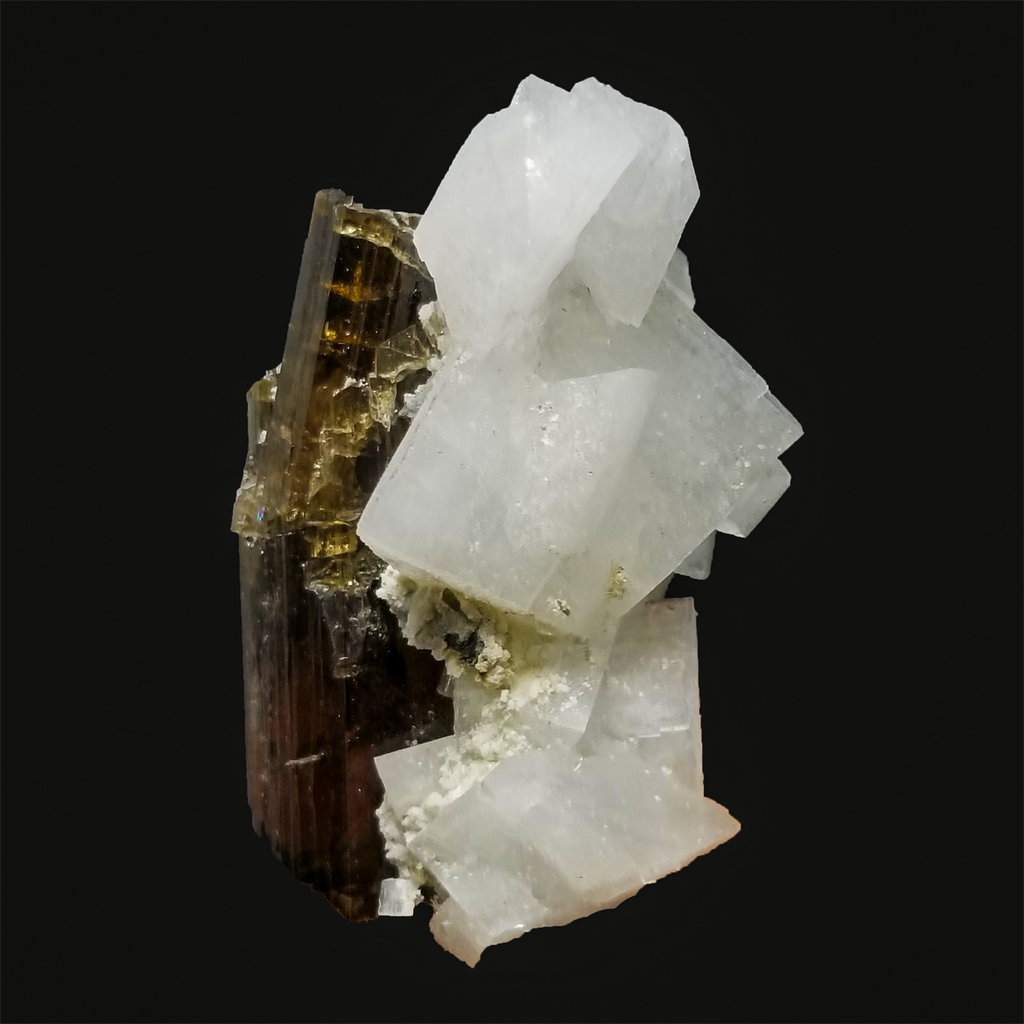 20 Grams Perfect combination of gemmy Axinite crystal with white Adularia