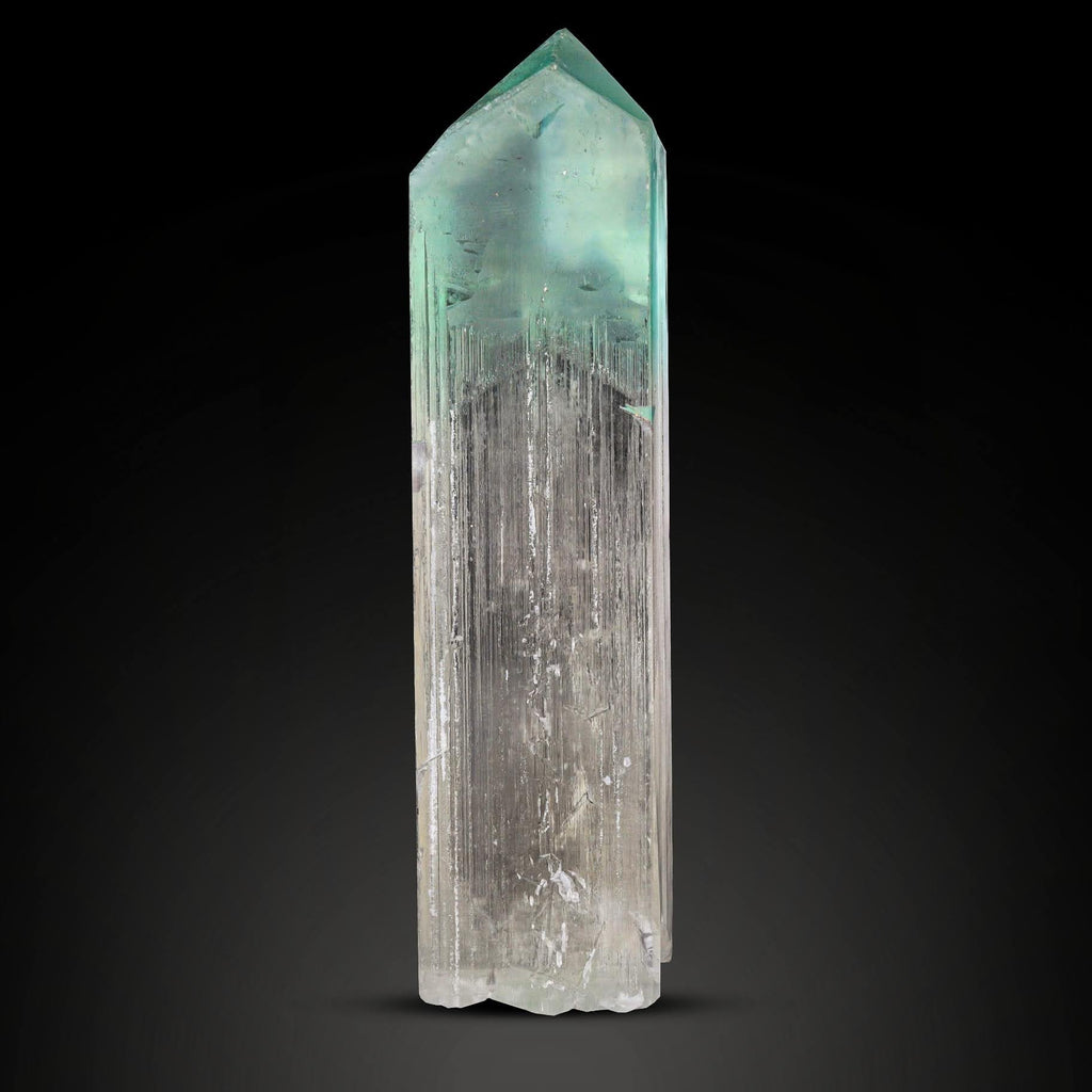 Impressive double terminated bicolor Hiddenite Kunzite crystal from Afghanistan