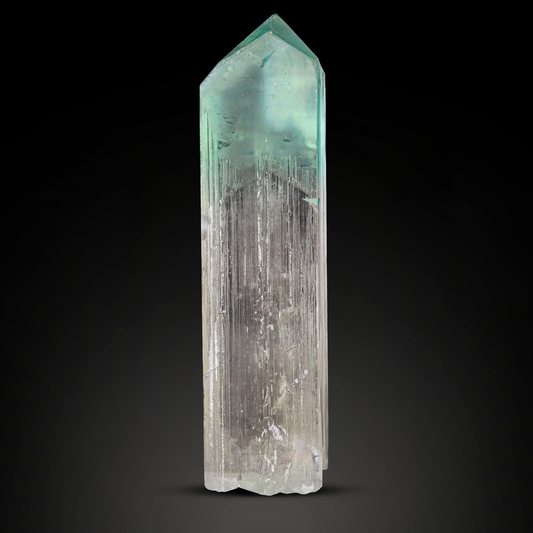 Impressive double terminated bicolor Hiddenite Kunzite crystal from Afghanistan