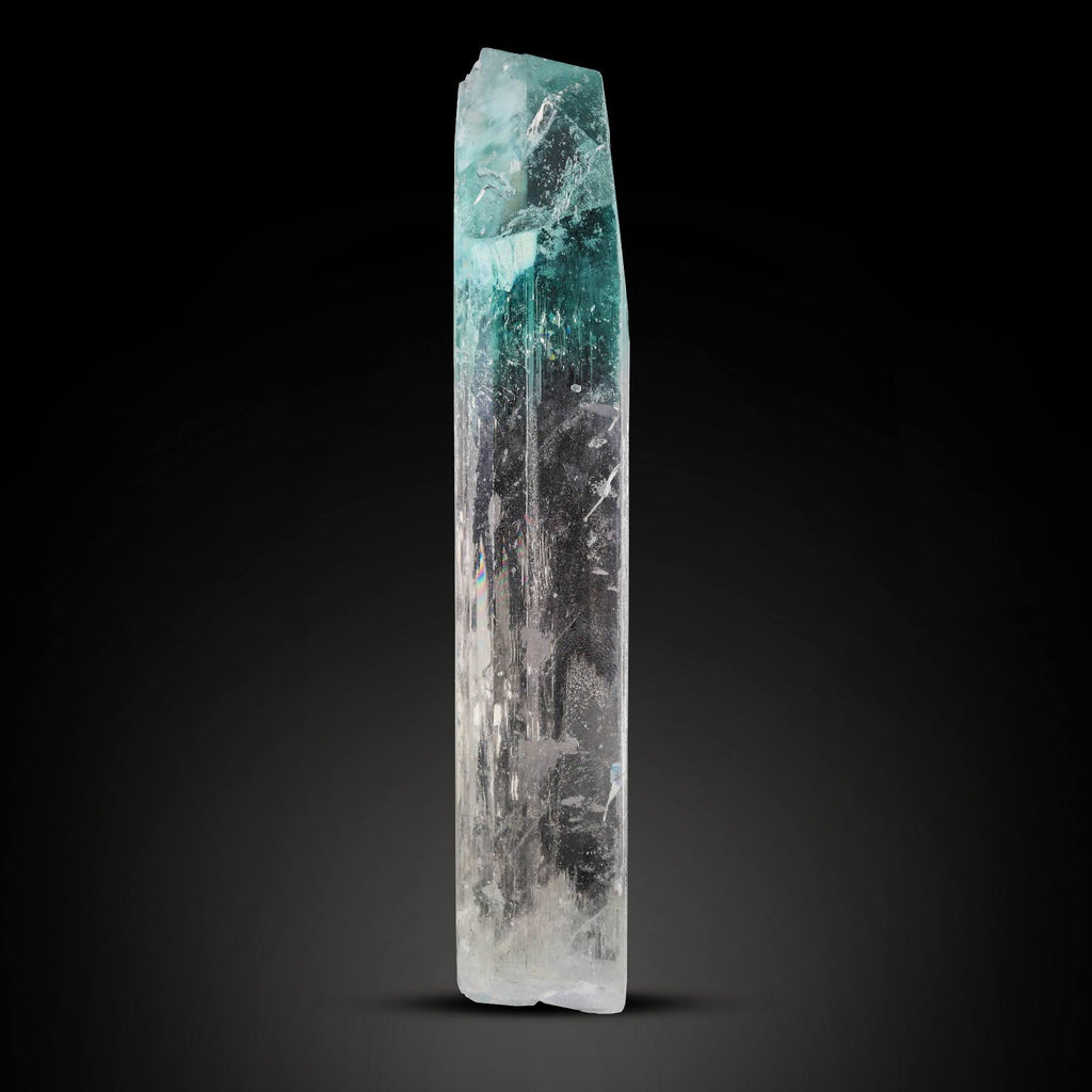Impressive double terminated bicolor Hiddenite Kunzite crystal from Afghanistan