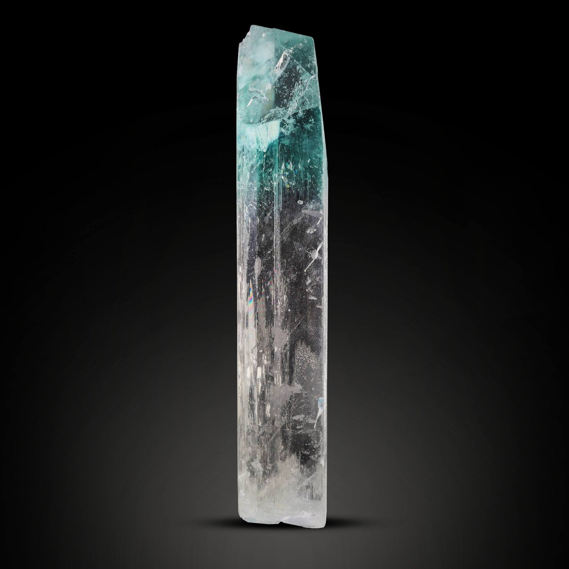 Impressive double terminated bicolor Hiddenite Kunzite crystal from Afghanistan