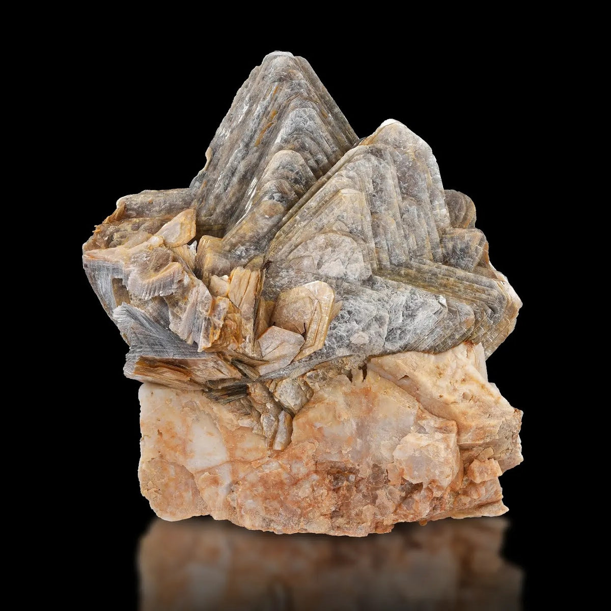 Star Muscovite Mica On Feldspar