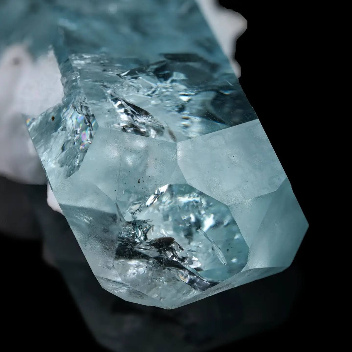 81g Aquamarine with Albite Crystal