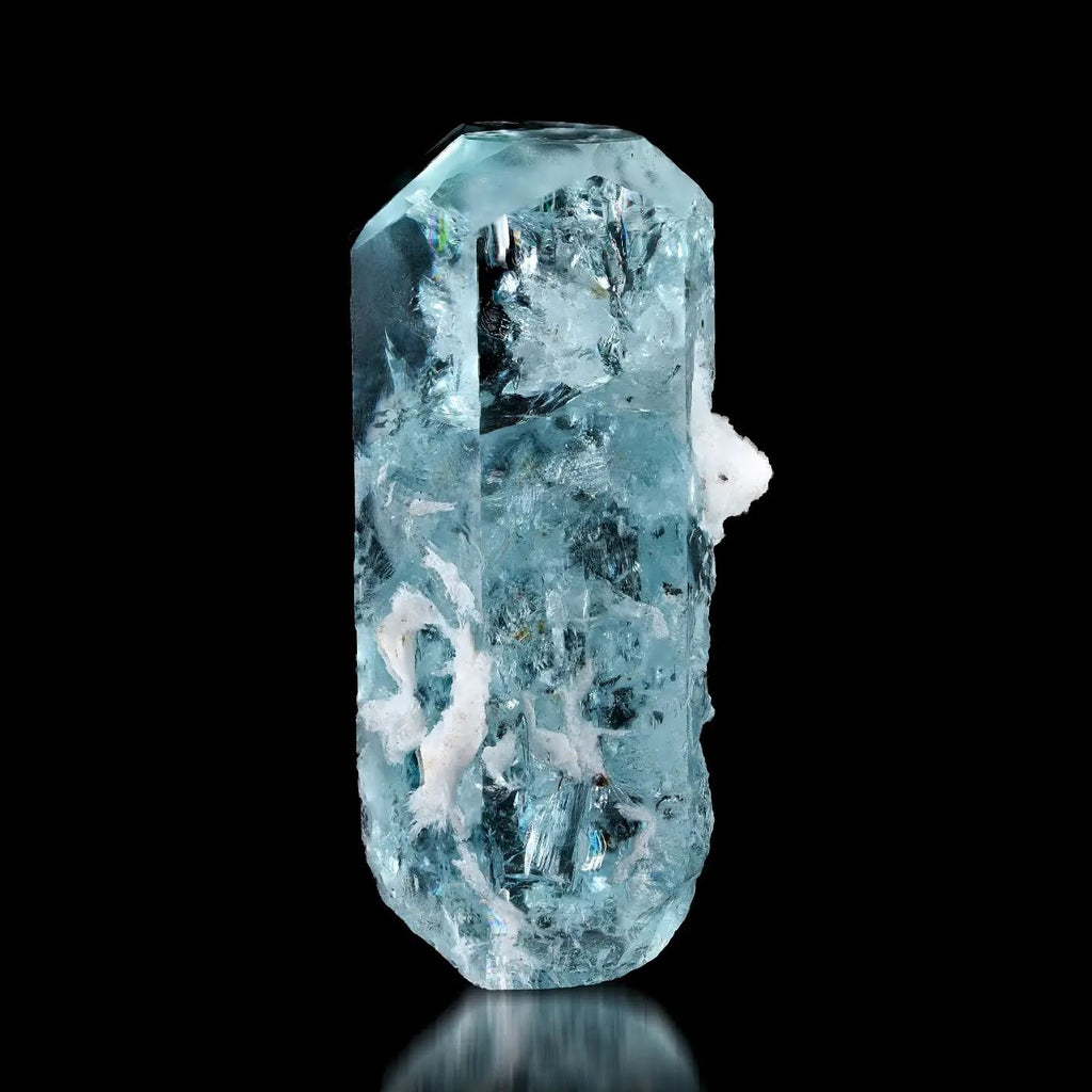 81g Aquamarine with Albite Crystal