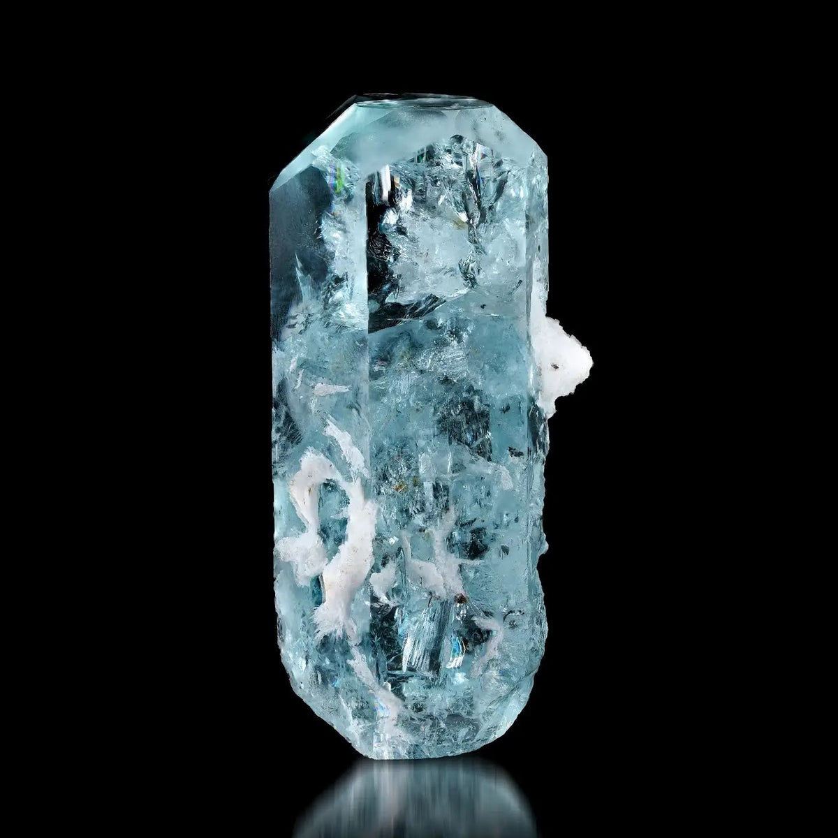 81g Aquamarine with Albite Crystal