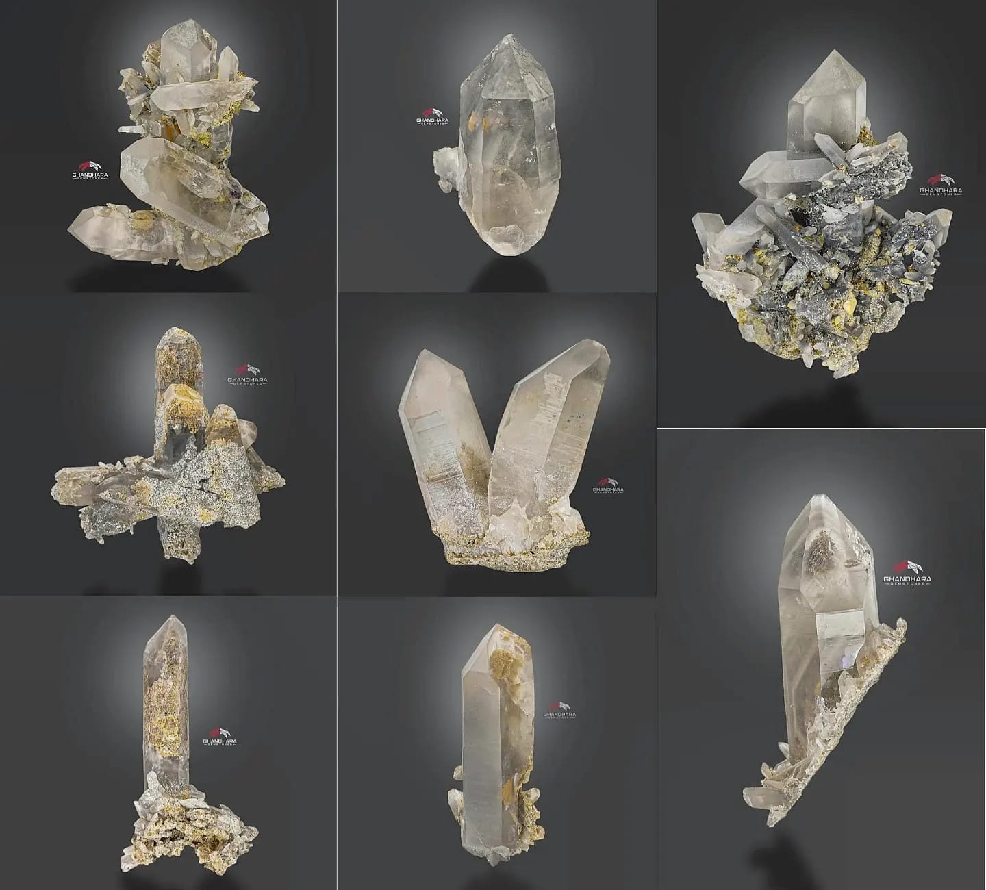 Lovely lot of Fantom Quartz Aggregate With Silvery White Inclusion