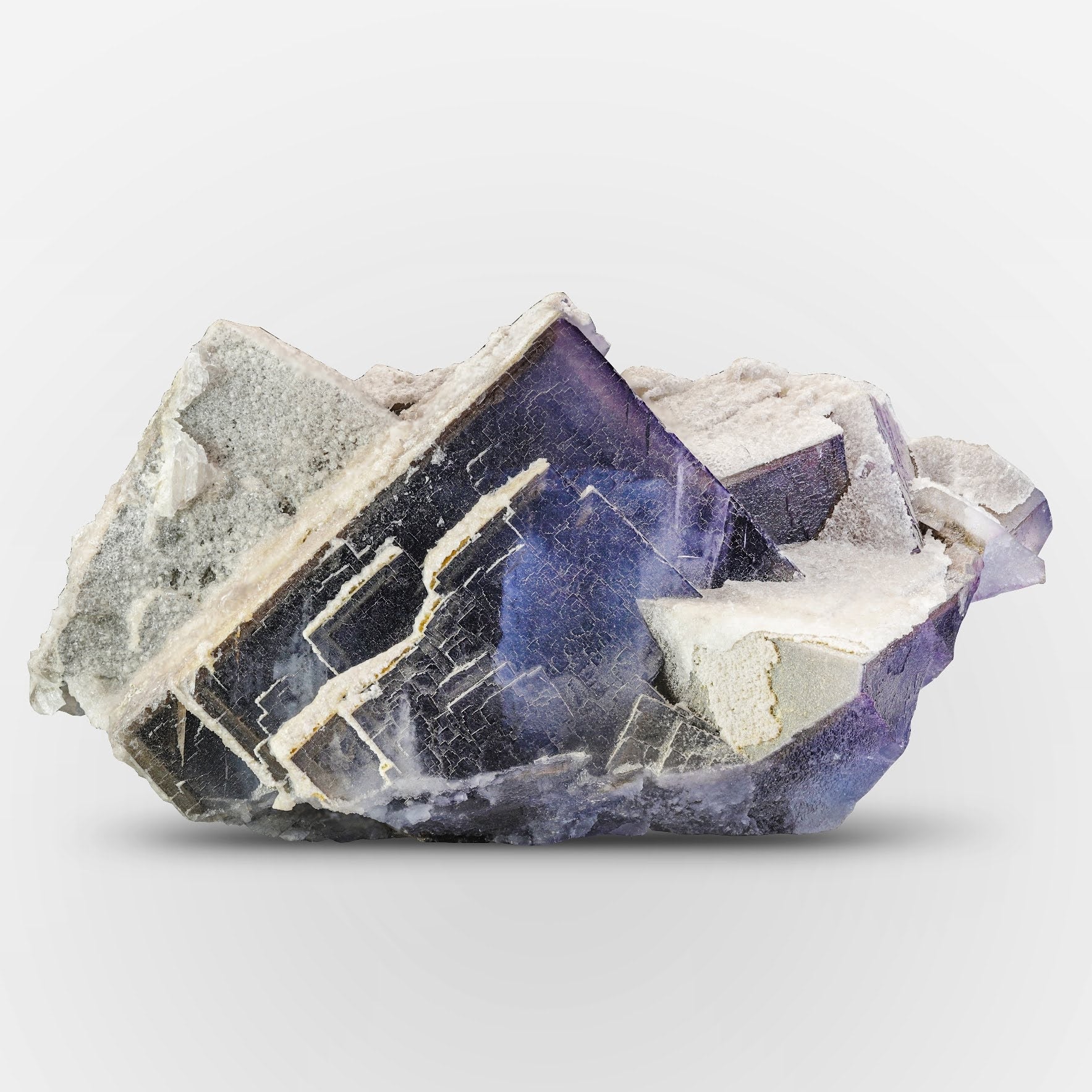 Fluorite With Calcite From Pakistan