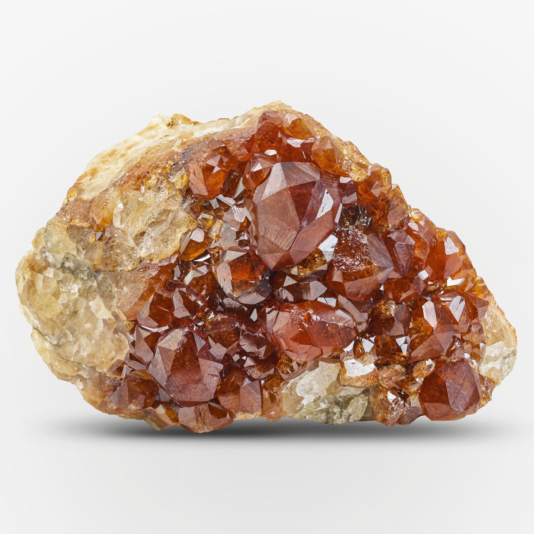 Garnet Crystals On Diopside From Afghanistan