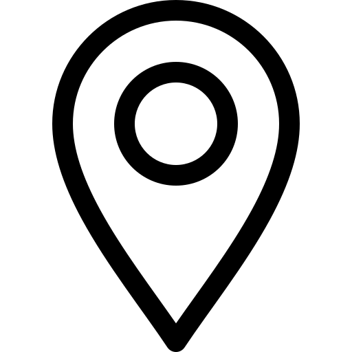 Black location icon on a white background at Gandhara Fine Minerals