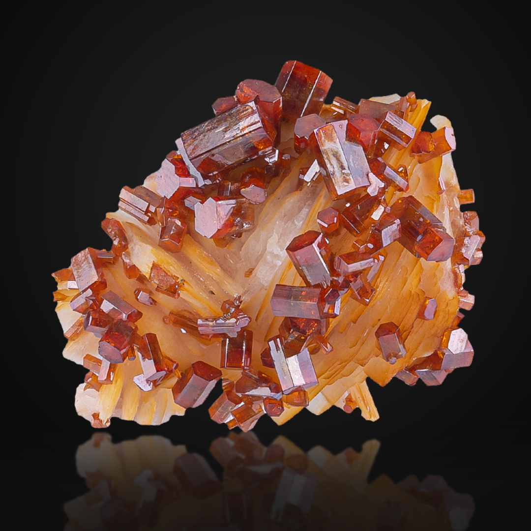Rare Vanadinite On Barite