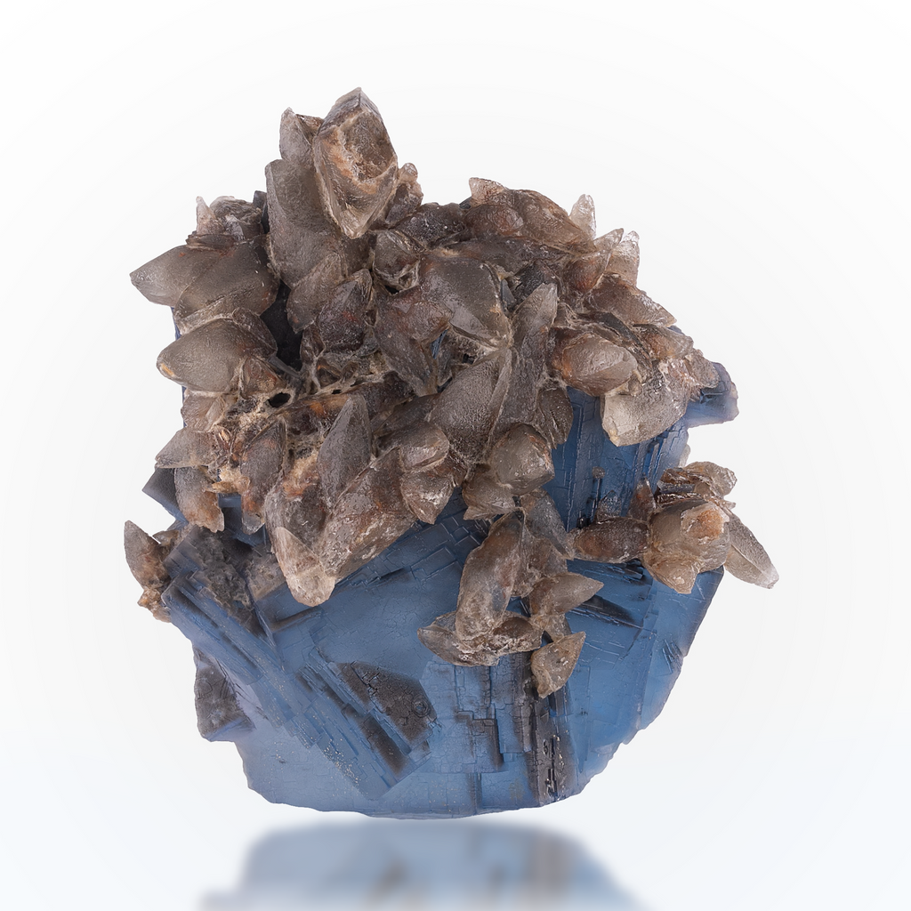 Blue Fluorite With Calcite
