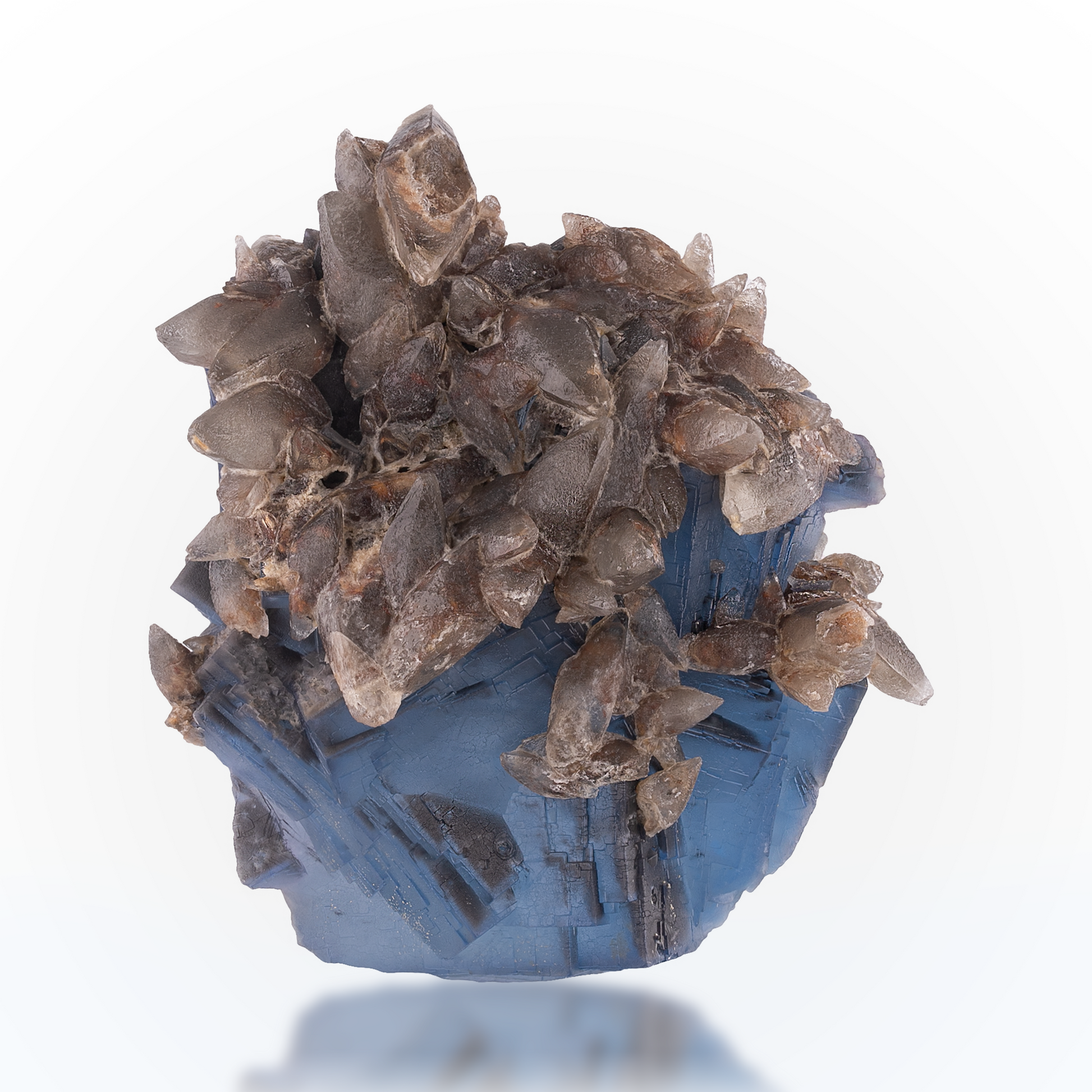 Blue Fluorite With Calcite