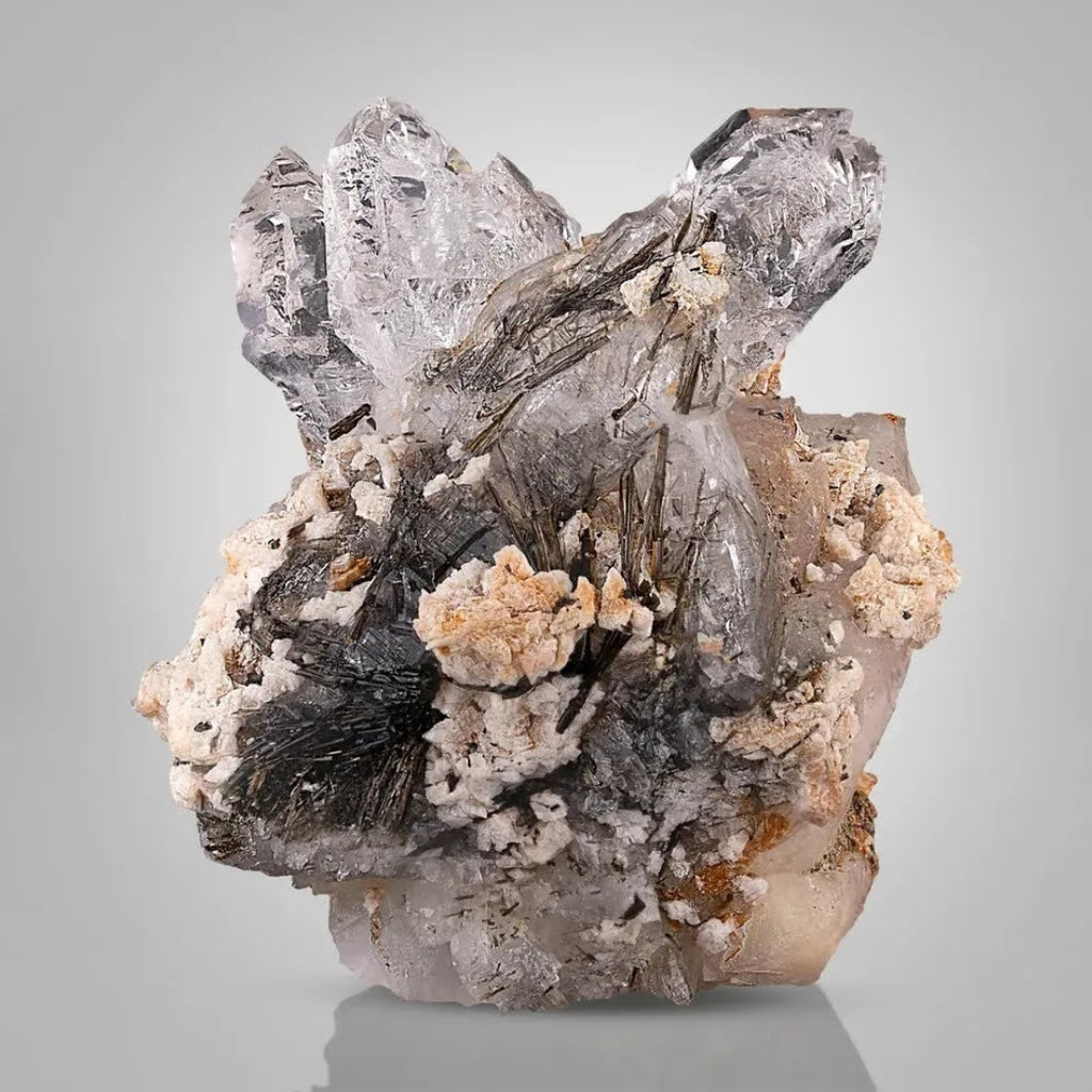 Scepter Quartz On Calcite