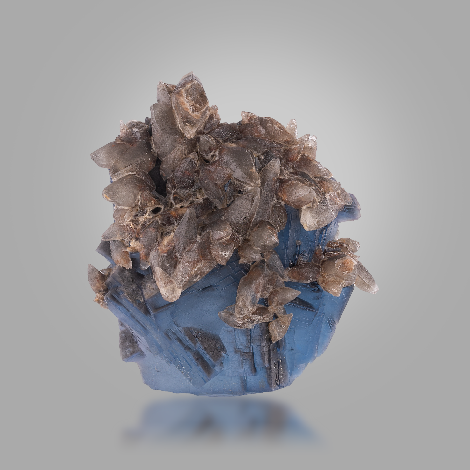 Blue Fluorite With Calcite