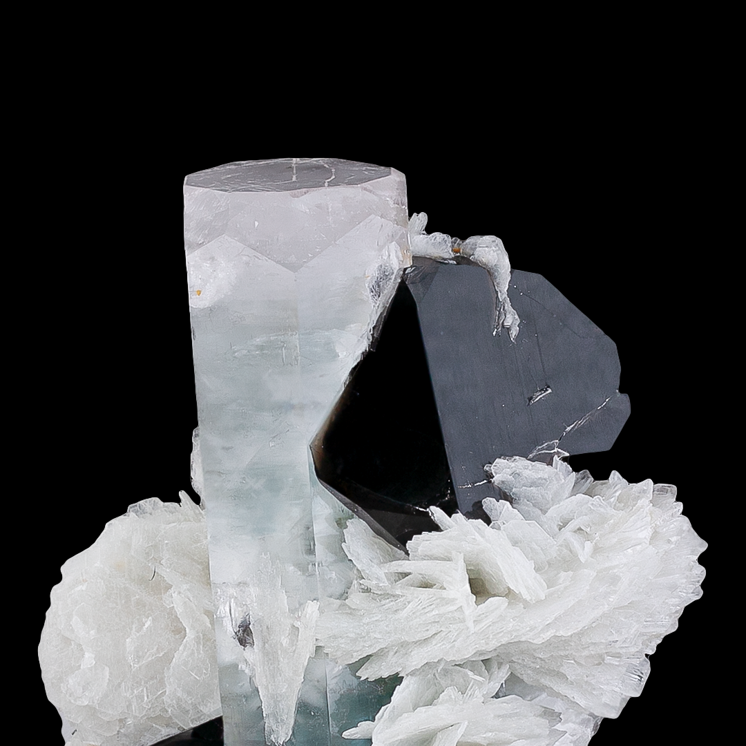 Aqua-Morganite On Quartz