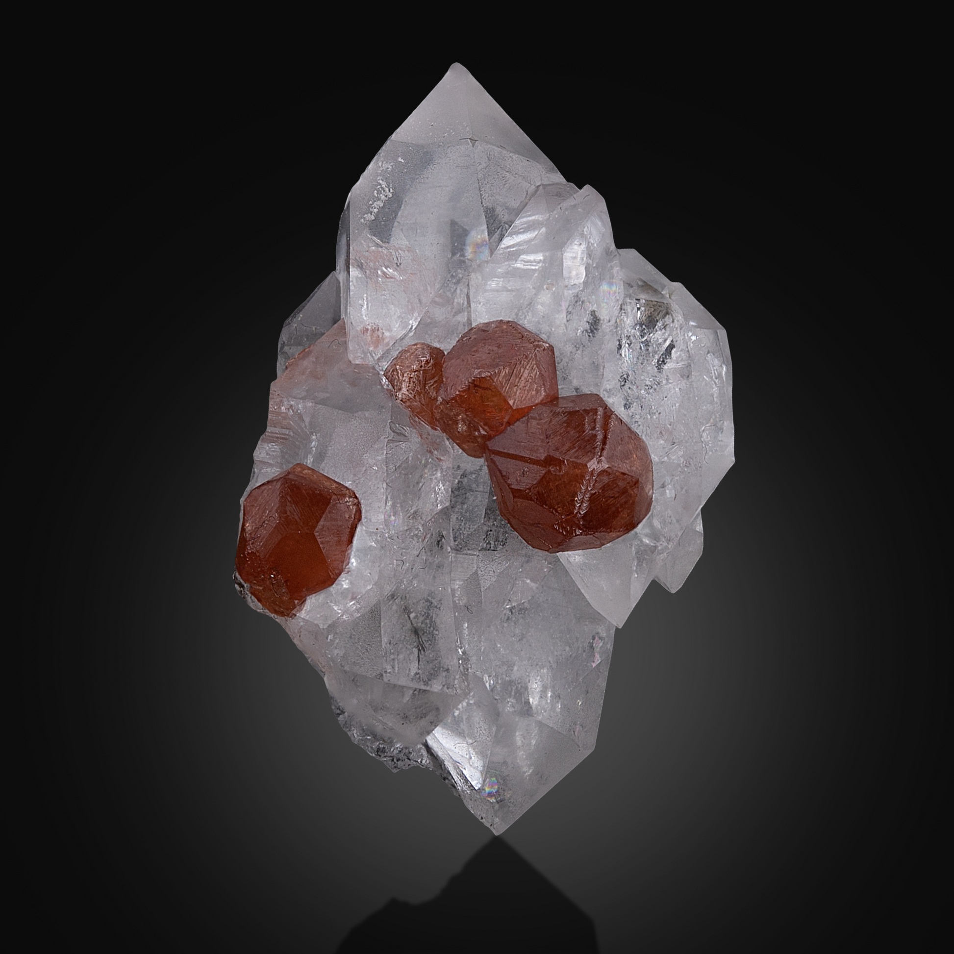 Spessartine Garnet On Quartz