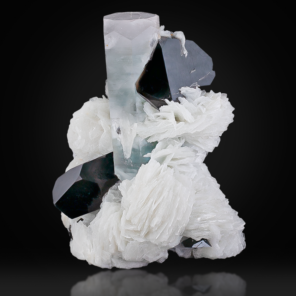 Aqua-Morganite On Quartz