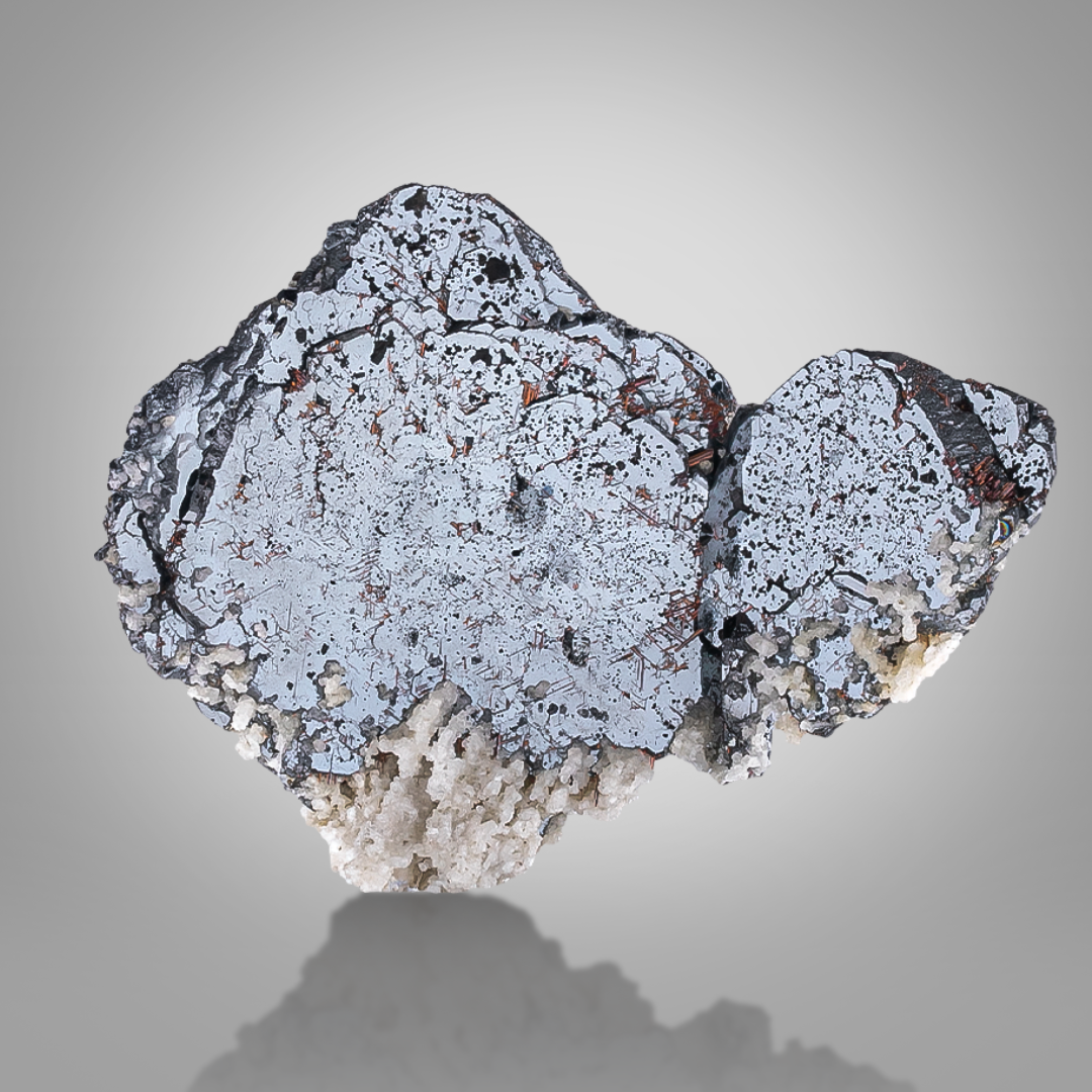 Silver Hematite With Sagenite