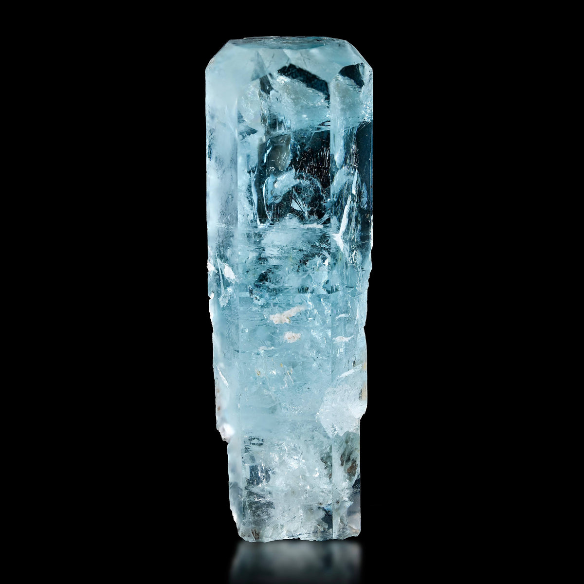 110g Aquamarine Single Crystal with Albite