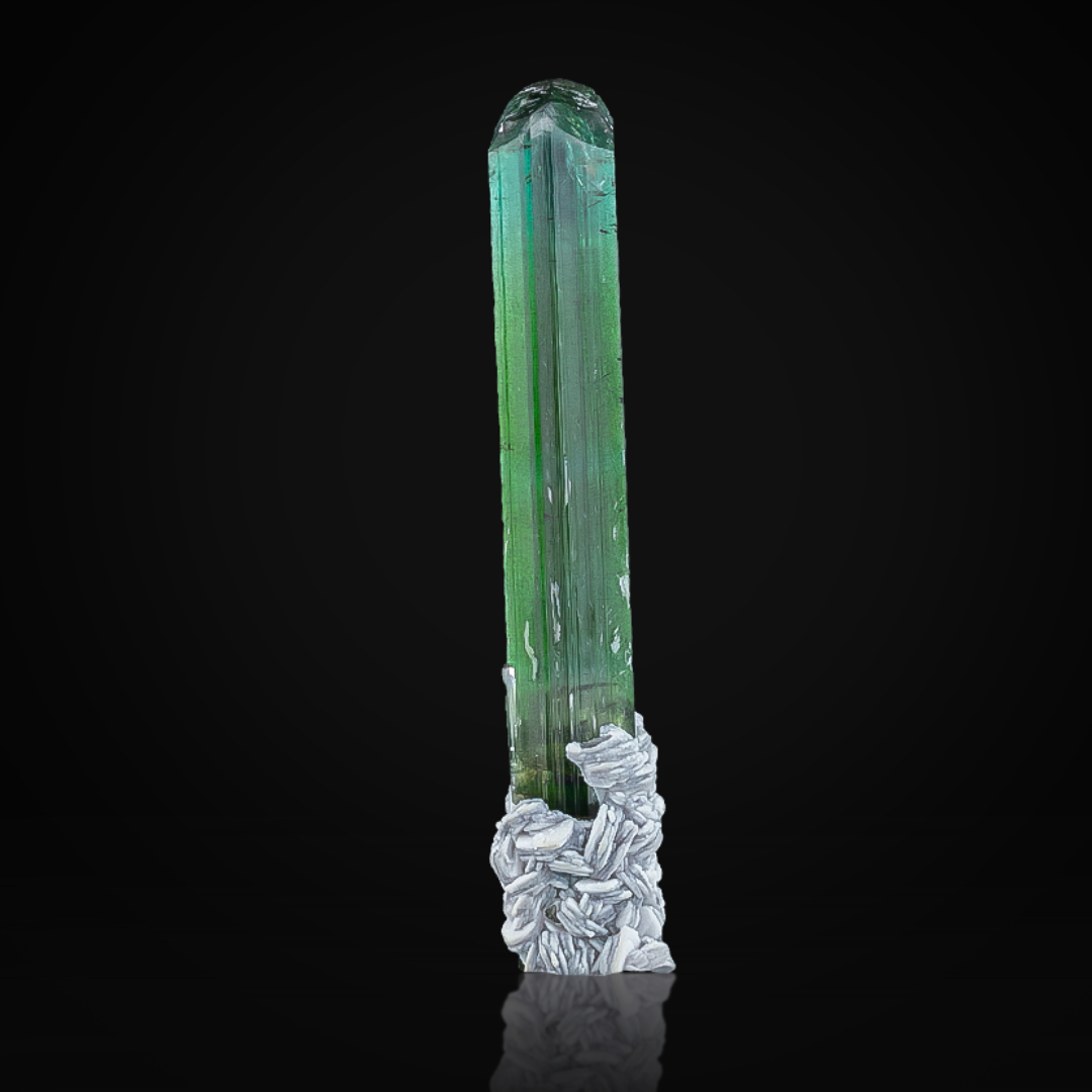 Green Tourmaline With Lepidolite