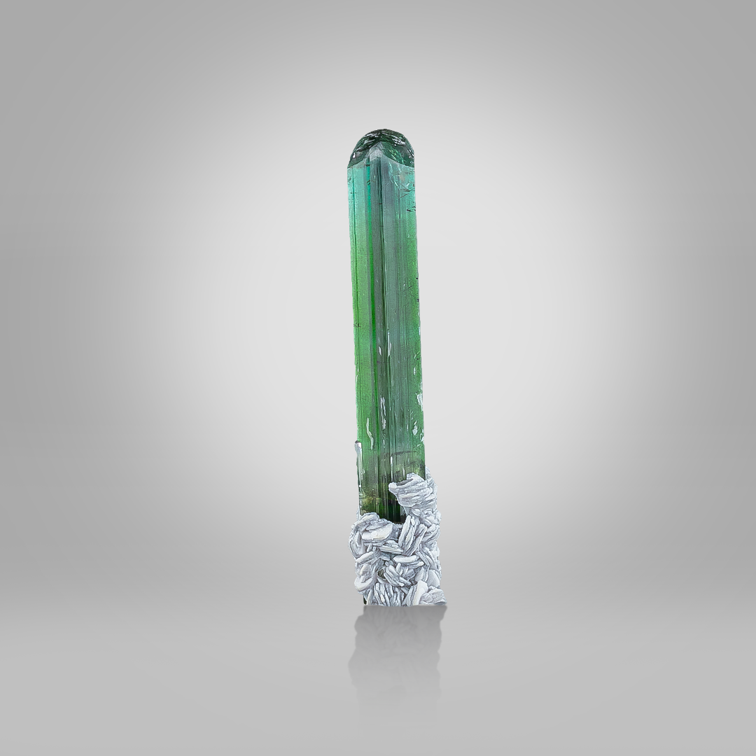 Green Tourmaline With Lepidolite