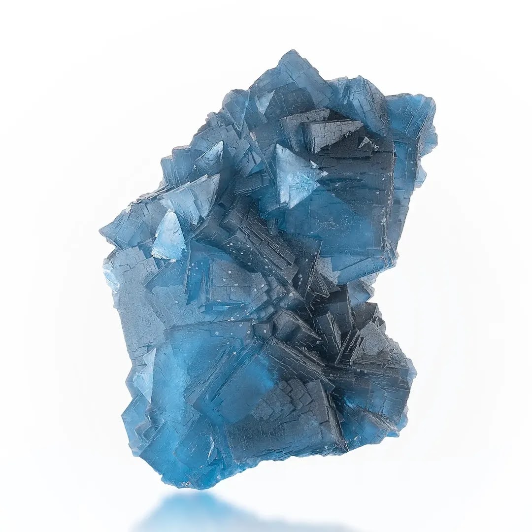 Blue Fluorite Crystal Cluster 
