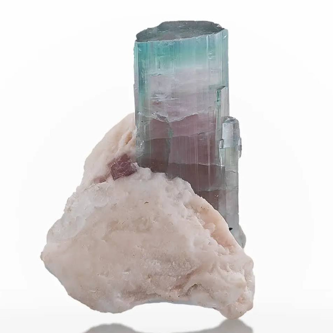 Tourmaline Crystal On Albite