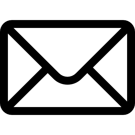 Black email icon on a white background at Gandhara Fine Minerals