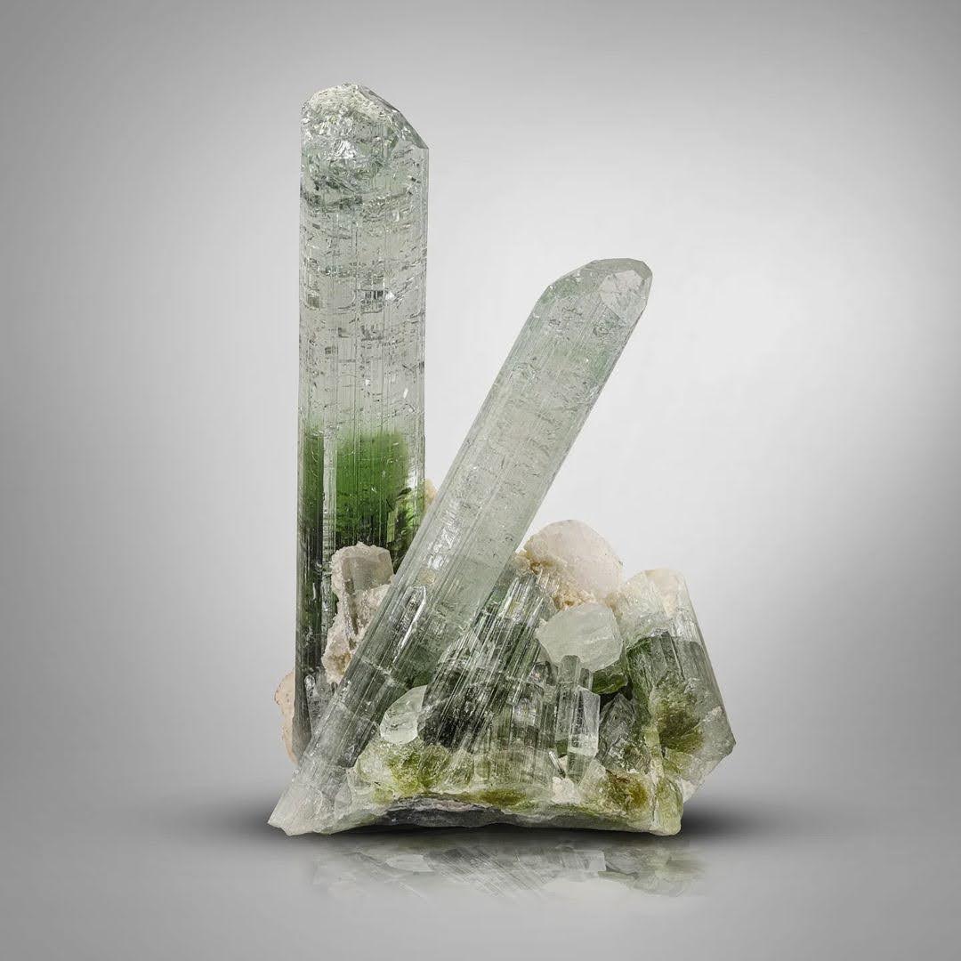 Aesthetic Free Standing Couple of Tourmaline Crystals from Afghanistan