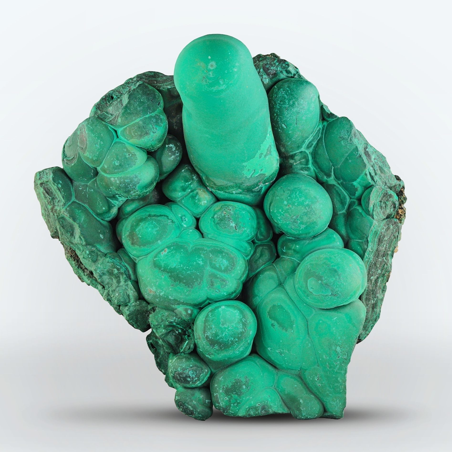 Botryoidal Habit Forest Green Color Malachite Specimen from Congo