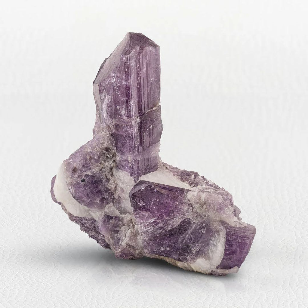 Free Standing Impressive Purple Scapolite Crystal on Calcite from Afghanistan