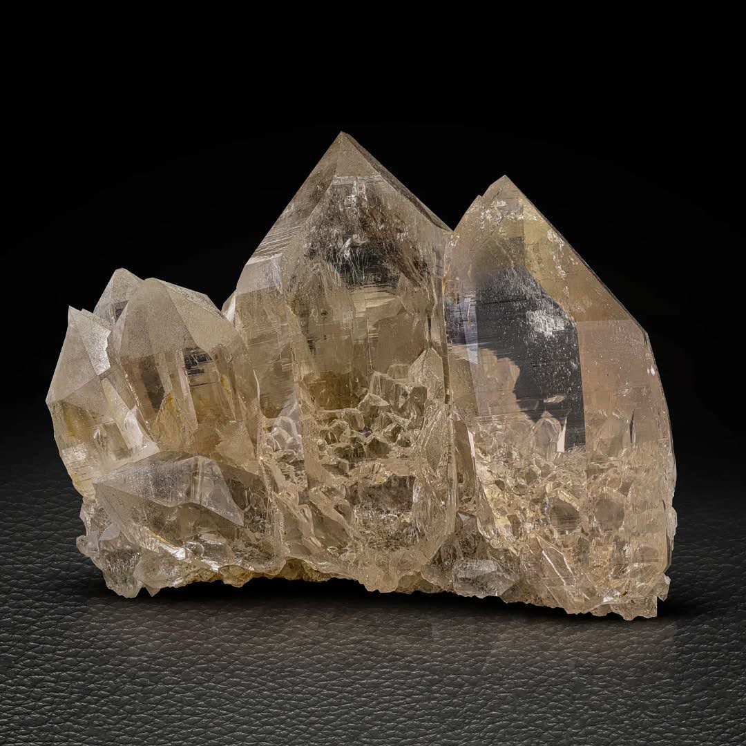 Gorgeous and Lustrous Cluster of Smoky Quartz Crystals from Pakistan