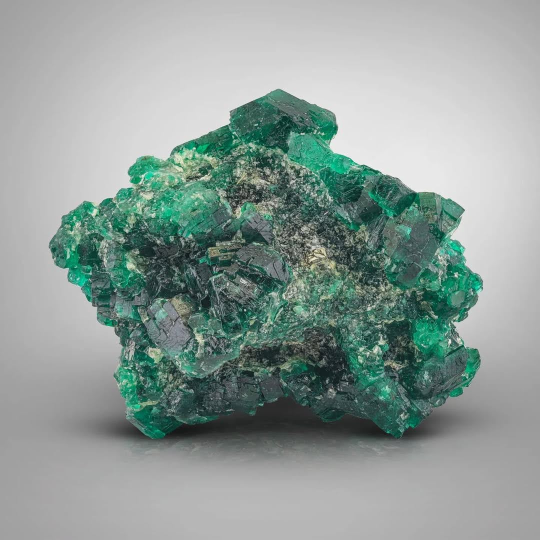 Vibrant Green Emerald Aggregate with Great luster from Pakistan