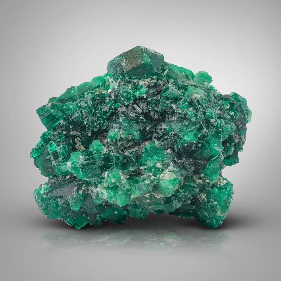 Vibrant Green Emerald Aggregate with Great luster from Pakistan